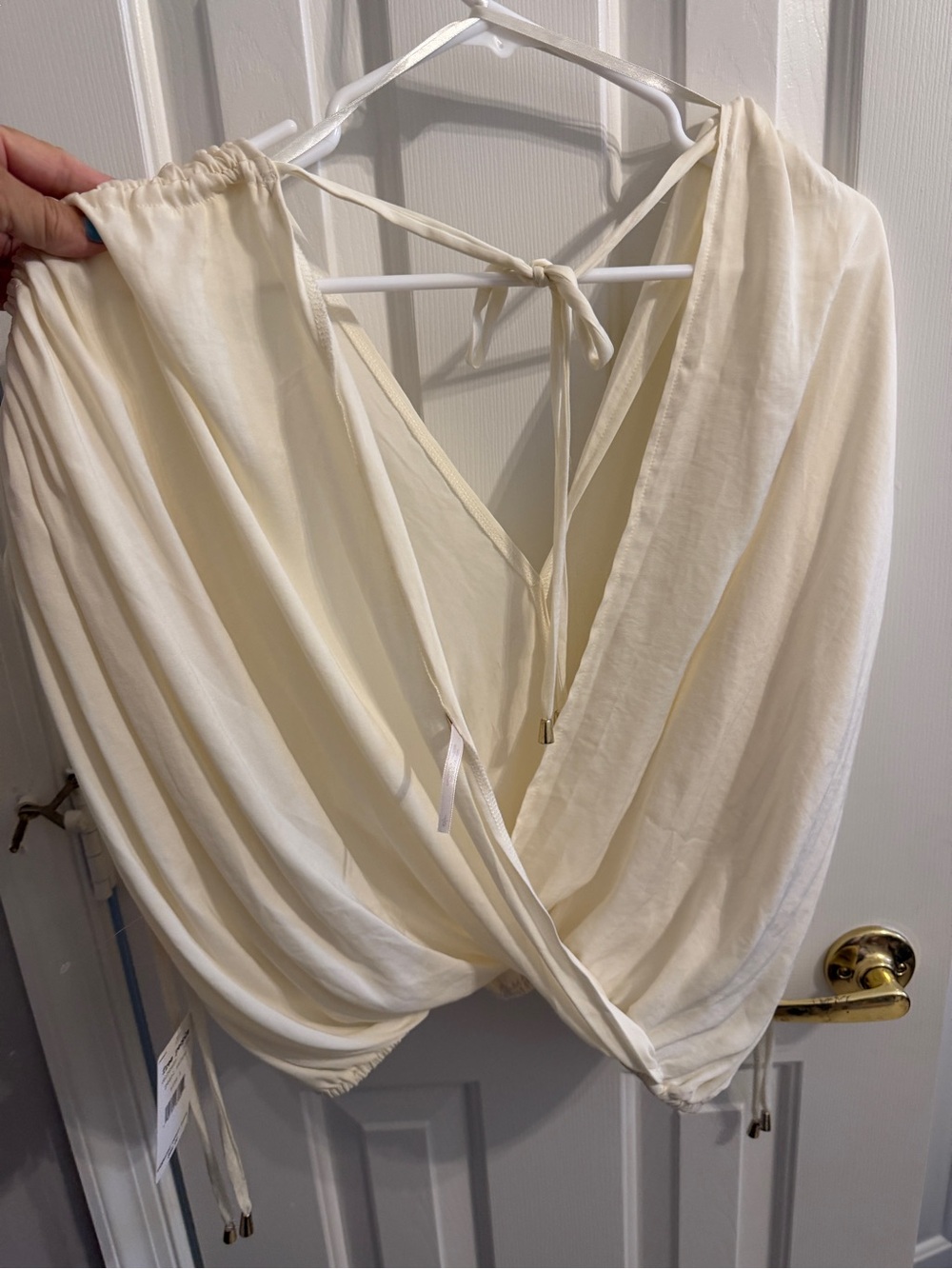 Free People Rachel Silky Top a neck, Size Large, NWT